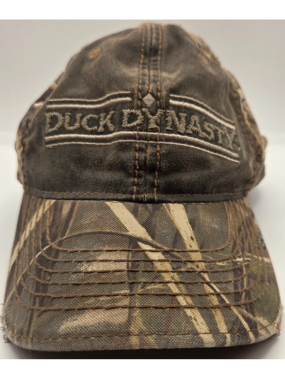 Duck Dynasty Distressed Camo Strapback Hat A&E Outdoor Cap Adjustable Hunting Ca